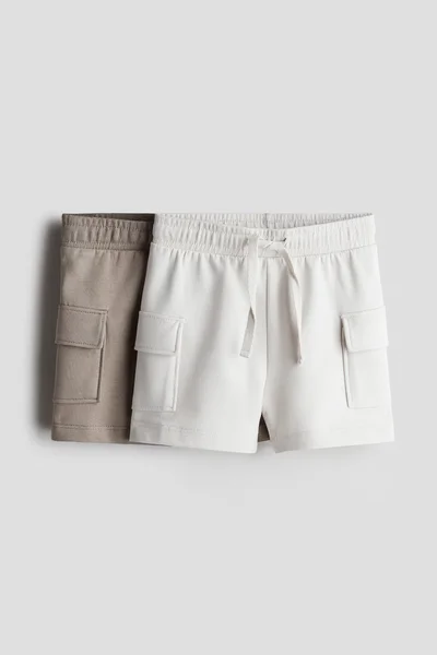 H&M 2-pack cargo sweatshirt shorts
