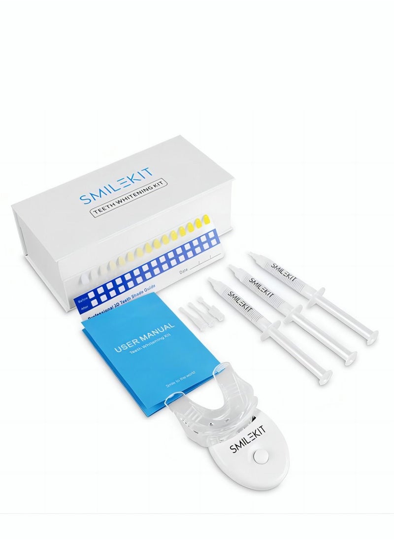 SMILEKIT Home Use Teeth Whitening Kit Natural Whitening Effective Stain Removal Include 3 Teeth Whitening Gel Pens Complimentary Color Card  - Image 1
