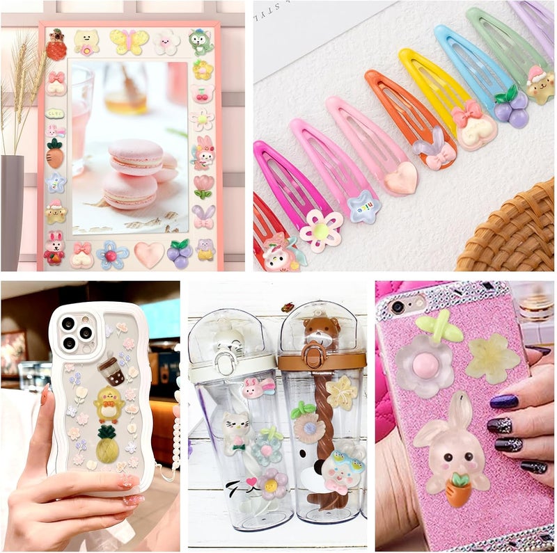 Tmtains Slime Charms Kawaii Resin Charms 3D Cute Nail Charm Mini Flatback Luminous Animal Charm Bulk Resin Jewelry Making Turtle Embellishments Supplies for Cell Phone Scrapbooking DIY Crafts - Image 3