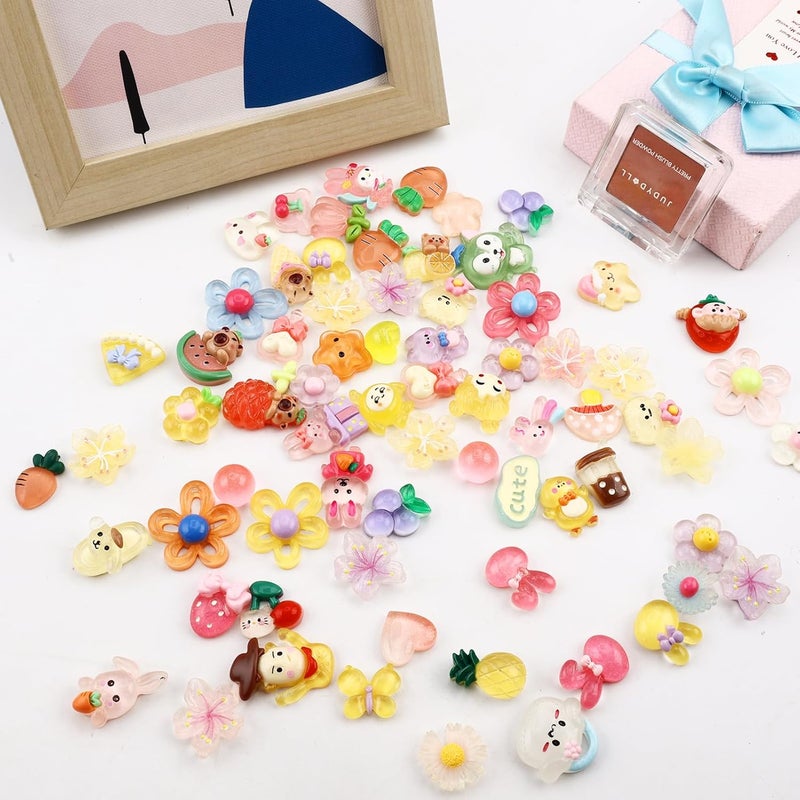 Tmtains Slime Charms Kawaii Resin Charms 3D Cute Nail Charm Mini Flatback Luminous Animal Charm Bulk Resin Jewelry Making Turtle Embellishments Supplies for Cell Phone Scrapbooking DIY Crafts - Image 5