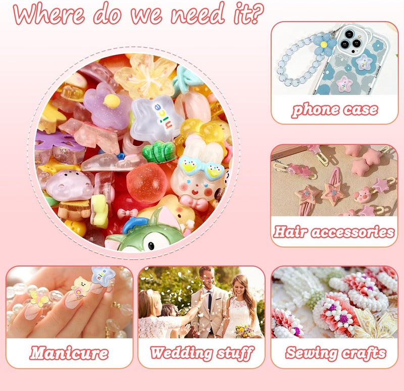Tmtains Slime Charms Kawaii Resin Charms 3D Cute Nail Charm Mini Flatback Luminous Animal Charm Bulk Resin Jewelry Making Turtle Embellishments Supplies for Cell Phone Scrapbooking DIY Crafts - Image 2