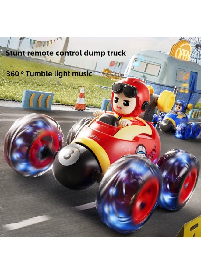 سيارة كهربائية للأطفال تعمل بالتحكم عن بعد، لعبة سباق السيارات على الطرق الوعرة، سيارة حيلة للأولاد، لعبة سيارة قلابة، هدية عيد ميلاد - اللون: صندوق هدايا حيلة قلابة أحمر】 - Image 2