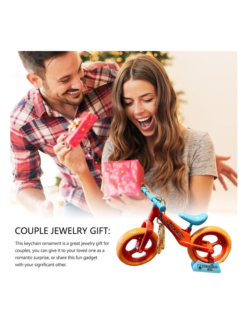 Unique Key Pendant - Pulley Bicycle Keychain for Handbags and Backpacks, Novelty Desktop Decoration, Bicycle Model Charm Keychain Cute Pendant Creative Gift (Red)  - Image 3