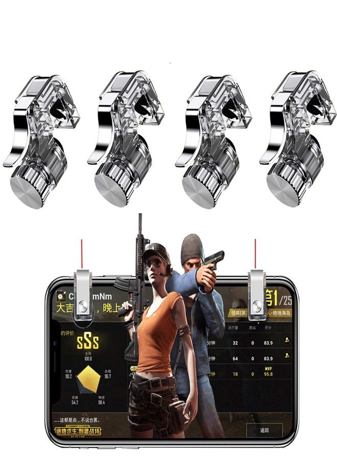 Onyehn 2 Pairs Upgraded Version Metal Button Smart Phone Game Trigger,L1 R1 Shooter Gamepad Joysticks Shooting Game for PUGB Controller Game Pad Accessories - Image 1