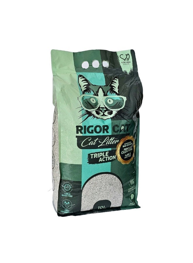 RIGOR Cat Litter 10Liter Aloe Vera Scented TRIPLE ACTION - Image 2