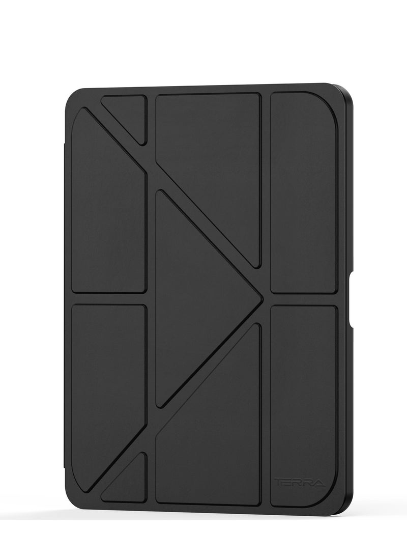 Cover for iPad Terra 10th Generation 10.9 inch 2022 with Smart Pen Holder Slim Smart Cover with Kickstand 2 in 1 Black/Clear