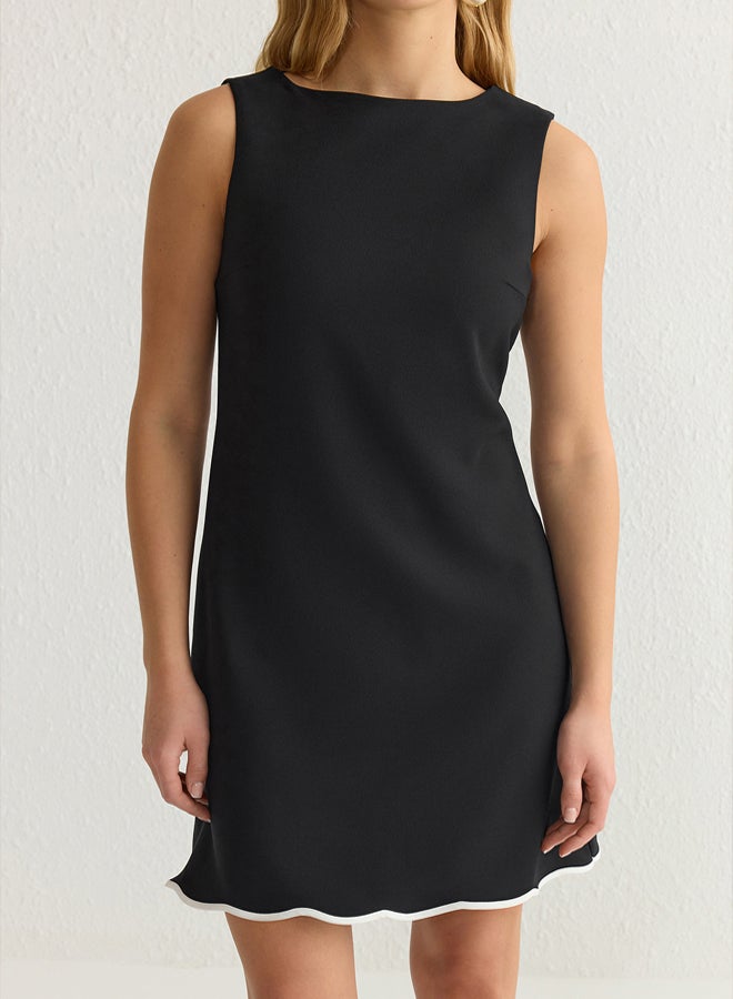 trendyol Black Straight Mini Woven Dress Twoss25El00270 - Image 4