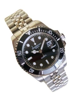 Chairman GENEVE Men's Stainless Steel Wrist Watch, 40mm, Water Resistant, Black Bezel and Black Dial with Date 