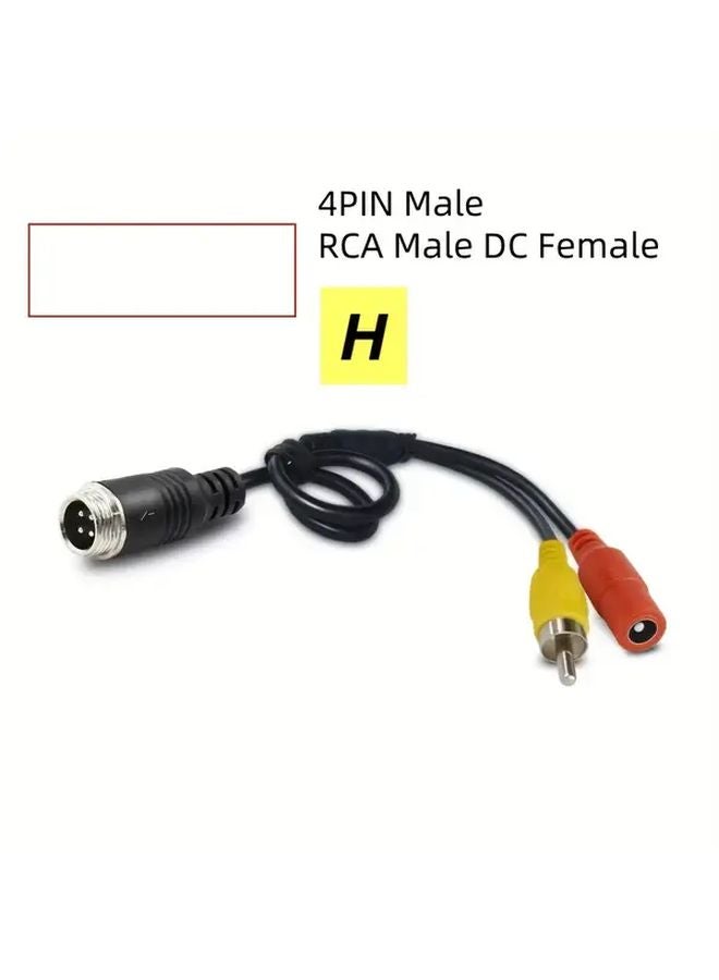 كابل محول من 4 دبوس ذكر إلى آر سي إيه M DC F لطيران كاميرا خلفية للسيارة - Image 1