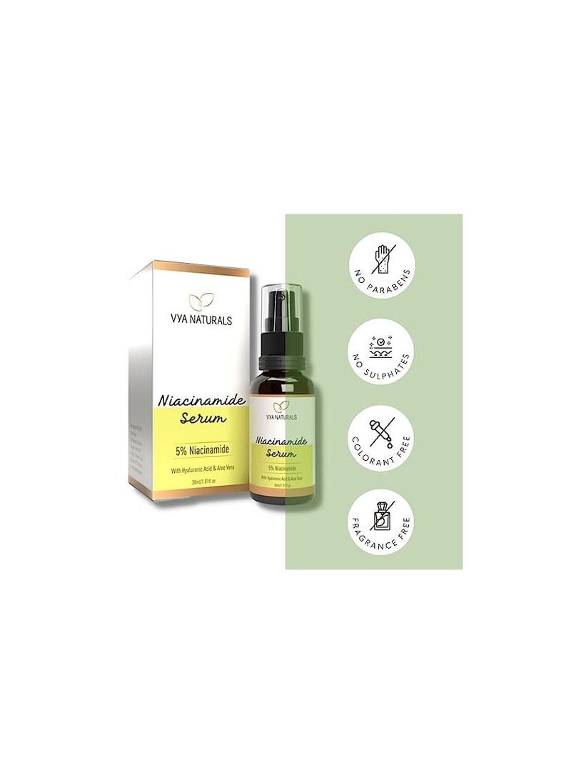 Vya Naturals 100% Parbens and Sulphate Free 5% Niacinamide Day and Night Face Serum