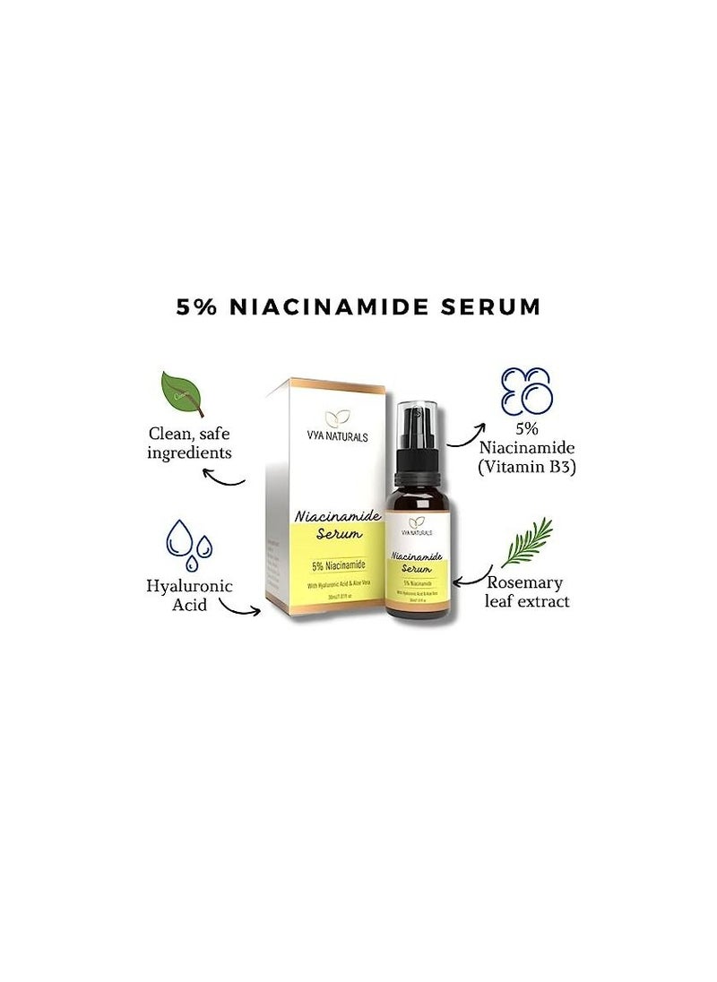 Vya Naturals 100% Parbens and Sulphate Free 5% Niacinamide Day and Night Face Serum