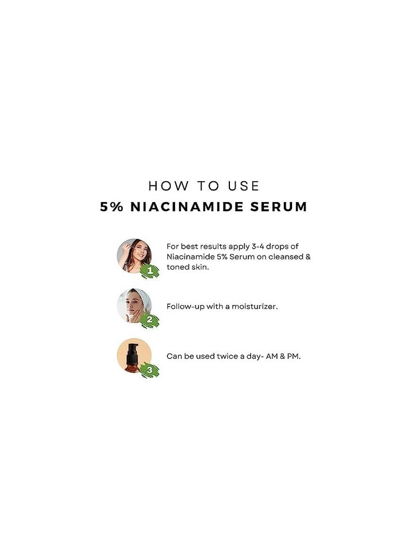 Vya Naturals 100% Parbens and Sulphate Free 5% Niacinamide Day and Night Face Serum