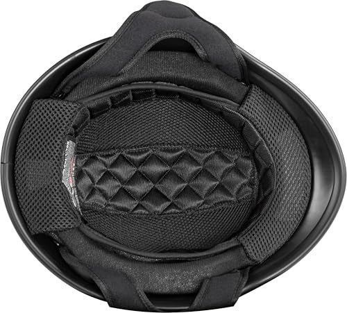 HIGHWAY 21 9-Millimeter German Beanie Helmet, Half Shell Motorcycle Gear, Black Safety Head Cover, Dual D-Ring Chinstrap - Image 2