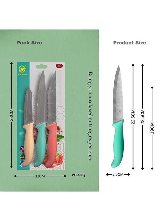 Feelings طقم سكاكين مطبخ مكون من 3 قطع – سكاكين شيف محترف - Image 2