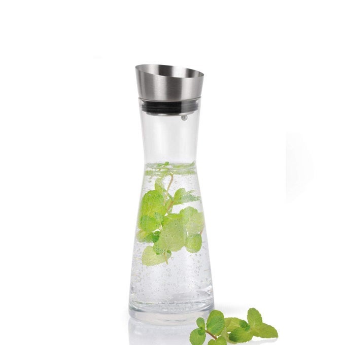 ALDOA WATER CARAFE GLASS JAR ELEGANT CLASSIC STAINLESS STEEL LID 900 ML COLOUR CLEAR 63169 KLAR