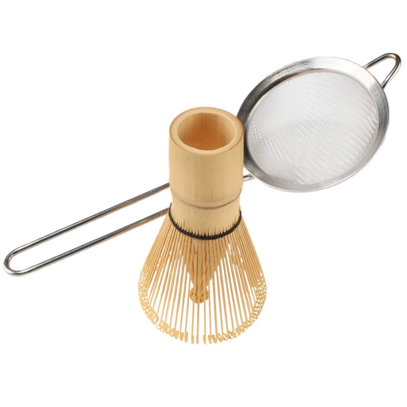 BambooMN Matcha Whisk and Tea Strainer - Japanese Tea Ceremony Set - Image 4