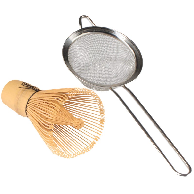 BambooMN Matcha Whisk and Tea Strainer - Japanese Tea Ceremony Set - Image 3