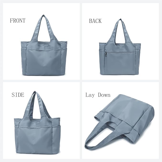 Voroly Tote Bag Women Casual Handbag Shoulder Bag Purses with Zipper and Pockets for Work School Gym Travel Shopping - Image 2