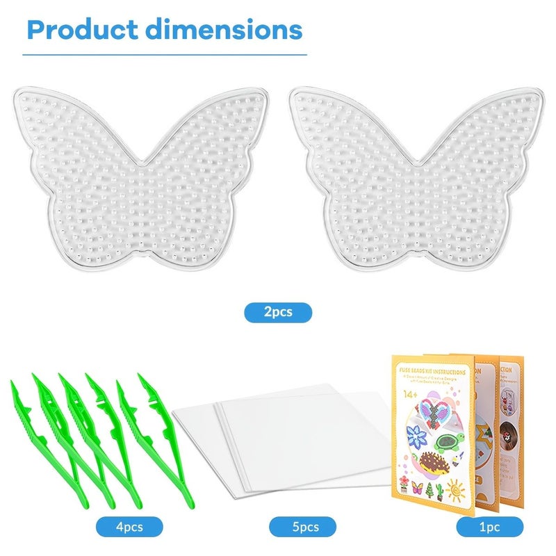 7 Color 2.6mm Modular Beads Square Box Set Butterfly Puzzle Bead Board - Image 2