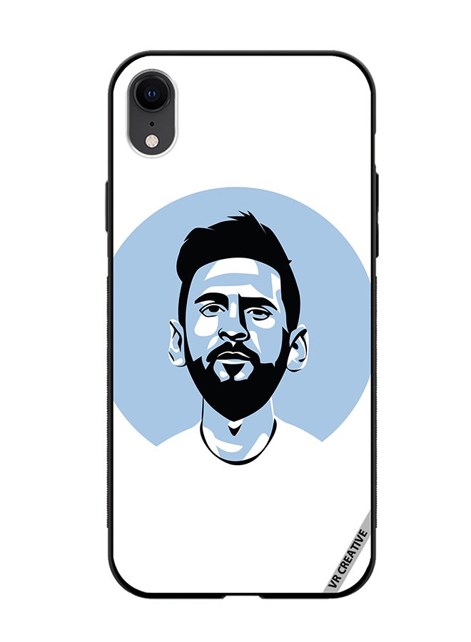 VR CREATIVE Protective Case Cover For Apple iPhone XR Lionel Messi Vector Design Multicolour - Image 1