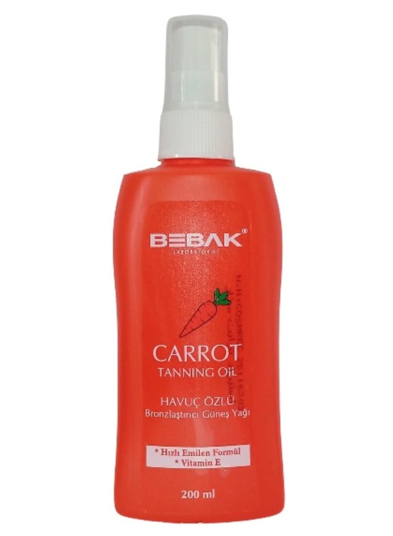 Bebak Tnning oil with carrot extract Spray 200 Ml