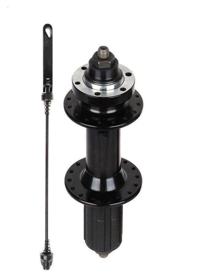 CDHPOWER Bicycle Hub 32 Holes Bike Disc Brake Rear Hub 135mm Quick Release Rear Wheel Hub for 7 8 9 10 11 Speed Cassette (32H Black) - Image 1