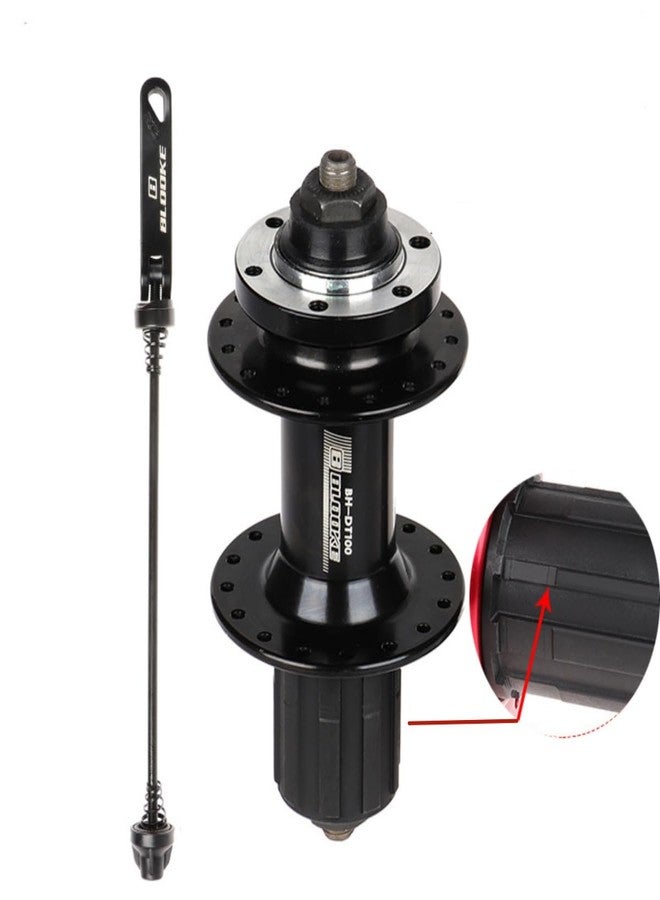 CDHPOWER Bicycle Hub 32 Holes Bike Disc Brake Rear Hub 135mm Quick Release Rear Wheel Hub for 7 8 9 10 11 Speed Cassette (32H Black) - Image 2