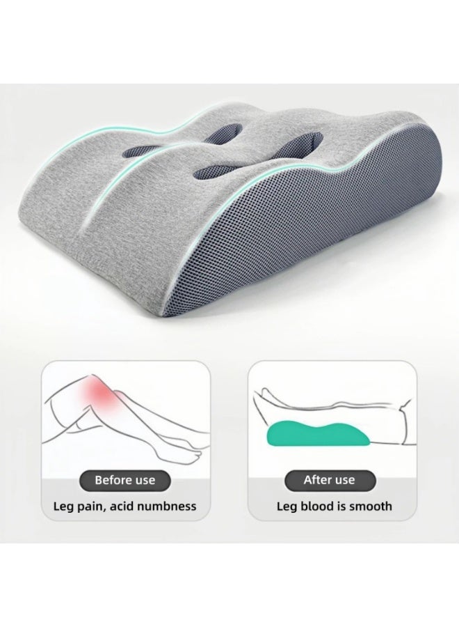 Bukela Leg Elevation Pillow with Memory Foam, High-Density Leg Rest Elevating Wedge Pillow Relieves Leg Pain, Improves Blood Circulation, Reduces Swelling,Breathable and Washable Cover,Lumbar Support Pillow for Sleeping Reading Relaxing - Image 4
