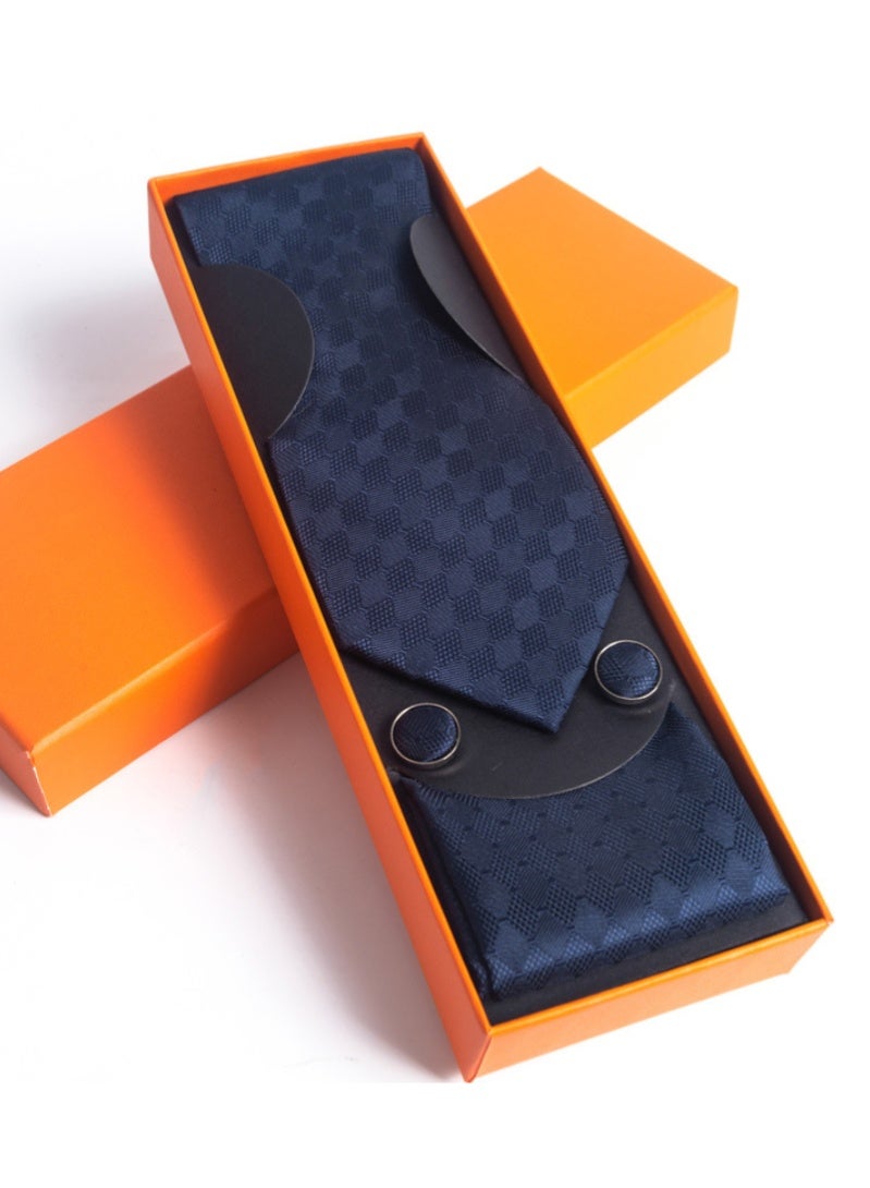 أروى المألوف ربطة العنق دعوى هدية مربع مجموعة مع التعادل ، جيب مربع ، أزرار أكمام مجموعة - Image 2