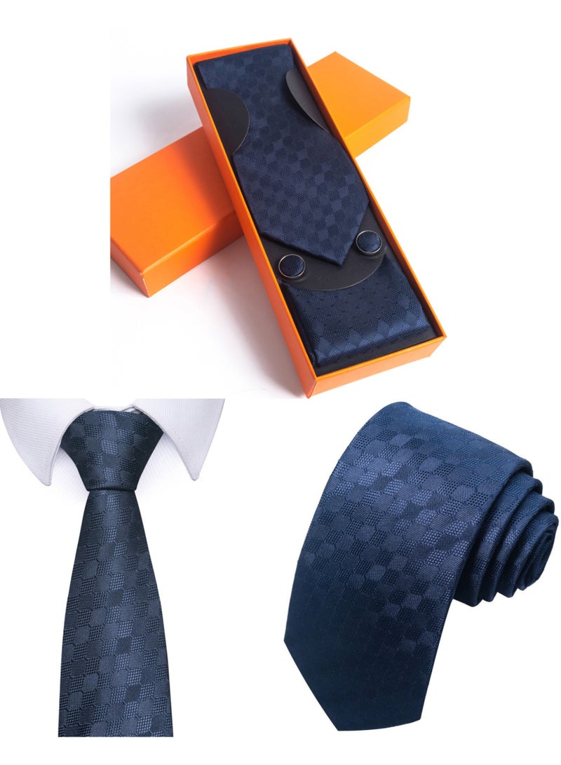 أروى المألوف ربطة العنق دعوى هدية مربع مجموعة مع التعادل ، جيب مربع ، أزرار أكمام مجموعة - Image 1