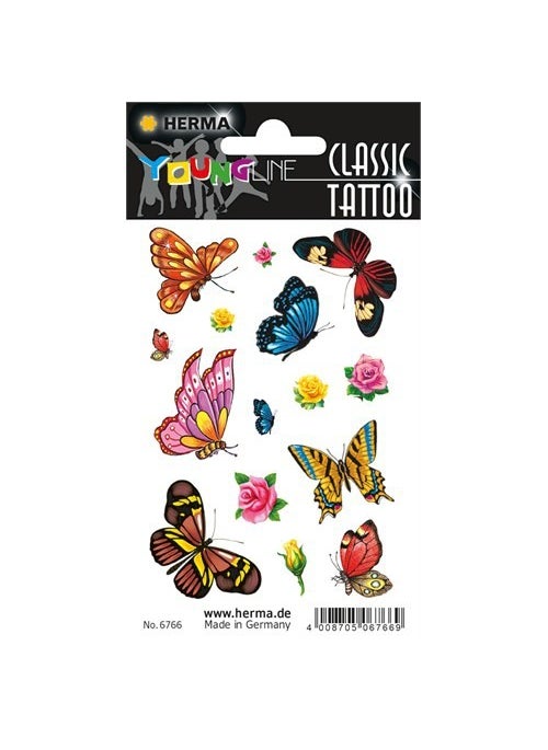 Herma Colorful Tattoo Cute Butterflies 6766 