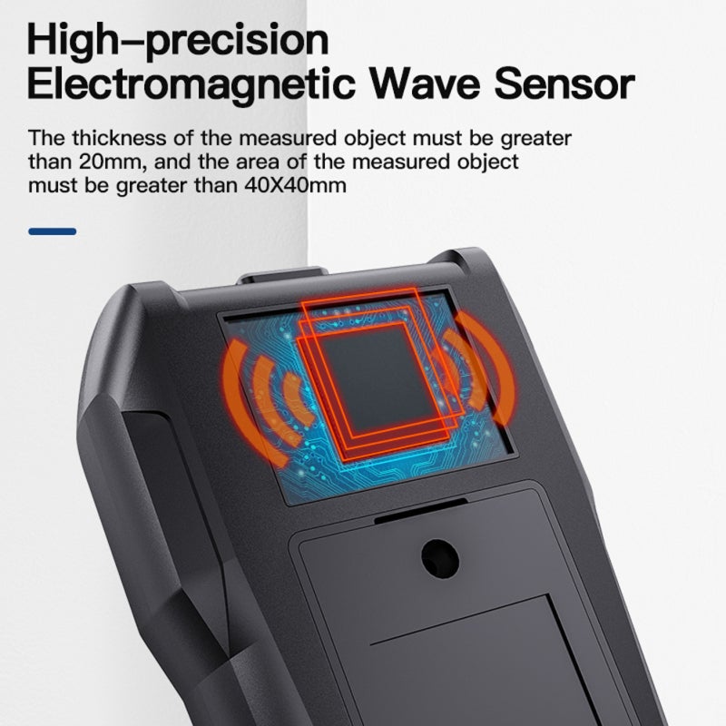 MESTEK Induction Wood Detector: 4 Measurement Modes, VA Full Viewing Angle Reverse Display - Electromagnetic Wave Sensor Drywall Tester for Masonry & Material Measurement, Temperature Humidity Detection - Image 2