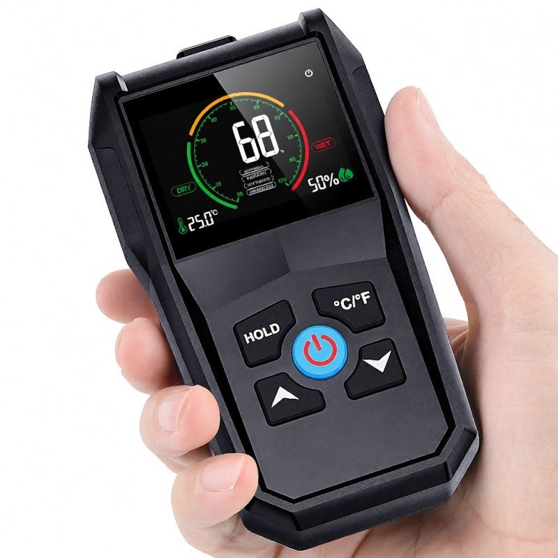 MESTEK Induction Wood Detector: 4 Measurement Modes, VA Full Viewing Angle Reverse Display - Electromagnetic Wave Sensor Drywall Tester for Masonry & Material Measurement, Temperature Humidity Detection - Image 4