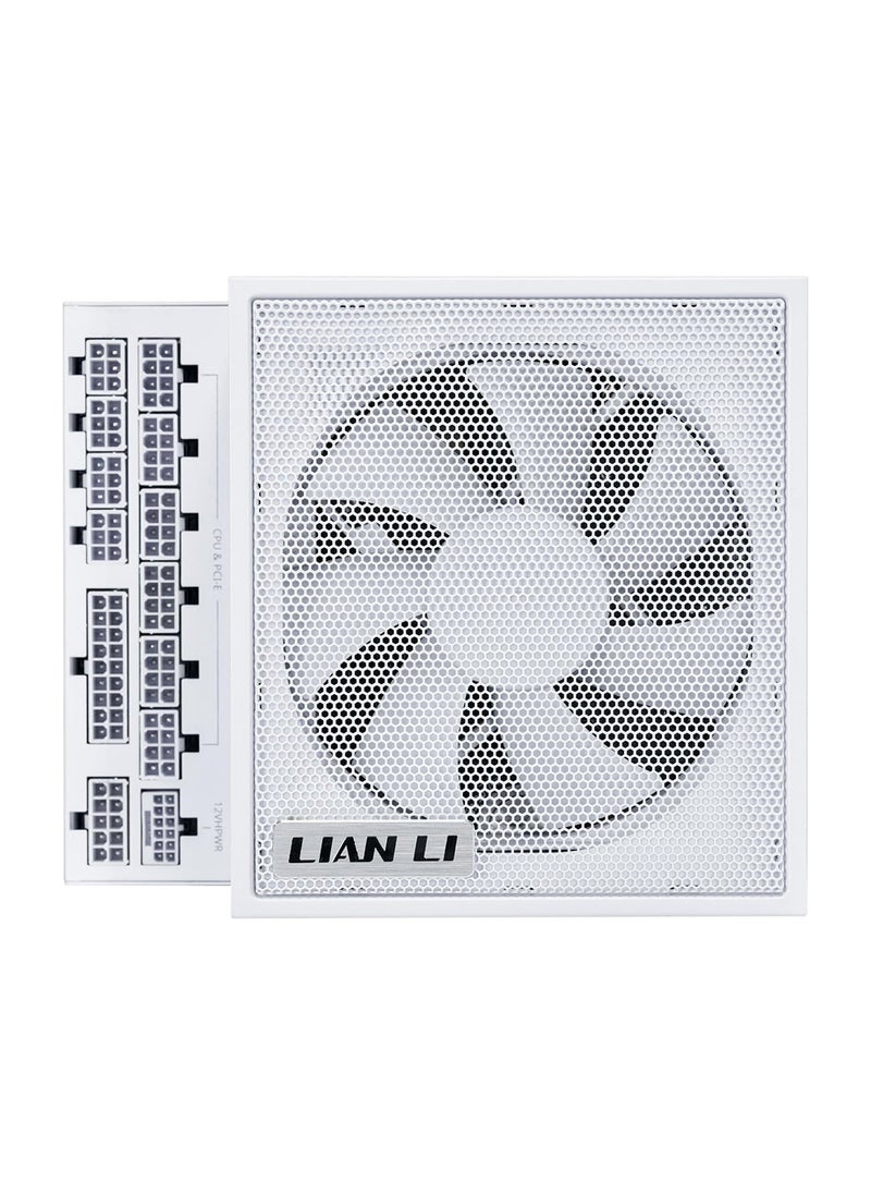 EDGE Gold 1000W Power Supply, Fully Modular ATX 3.0/3.1 Form Factor, 80 PLUS Platinum Certified, PCIe 5.1 Ready with 12V-2×6 Connector, USB/PWM Hub, L-Shape Design, FDB Fan, White | G9P.EG100G.WH00.UK