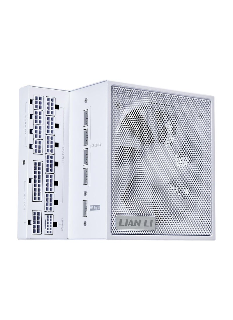 EDGE Gold 1000W Power Supply, Fully Modular ATX 3.0/3.1 Form Factor, 80 PLUS Platinum Certified, PCIe 5.1 Ready with 12V-2×6 Connector, USB/PWM Hub, L-Shape Design, FDB Fan, White | G9P.EG100G.WH00.UK