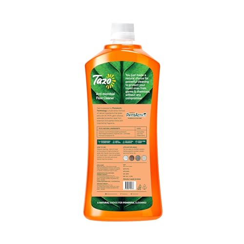 Tazo Floor Cleaner Liquid (1 Litre, Pack of 1), Antimicrobial Disinfectant Surface Cleaner, Biodegradable & Plant Powered Floor Cleaner With Extra Dirt Lift, Kills 99.99% Germs, Baby & Pet Safe - Image 2