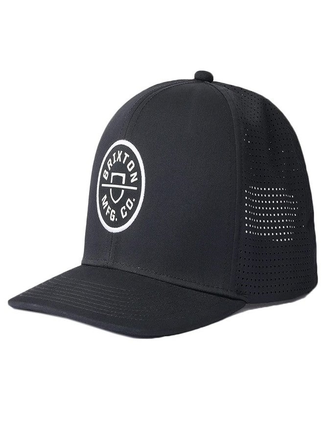 Brixton unisex adult Crest X Mp Snapback Baseball Cap, Black, One Size US - Image 2
