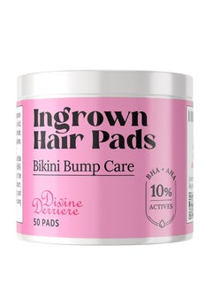 DIVINE DERRIERE Ingrown Hairs and Razor Bump Pads with BHA & AHA - Ingrown Hair Pads Topicals for Razor Burns - Razor Bump Stopper Waxing Skin Care, Ingrown Hair Treatment for Bikini Area and Razor Bumps  - Image 1