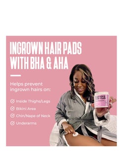 DIVINE DERRIERE Ingrown Hairs and Razor Bump Pads with BHA & AHA - Ingrown Hair Pads Topicals for Razor Burns - Razor Bump Stopper Waxing Skin Care, Ingrown Hair Treatment for Bikini Area and Razor Bumps  - Image 4