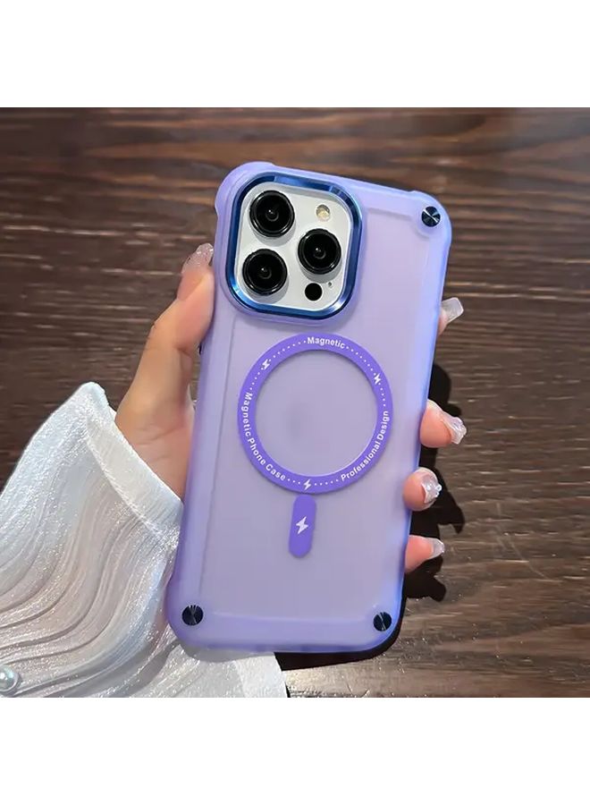 Transparent Black Matte Shockproof Magnetic Case For iPhone 16 Wireless Charging - Image 2