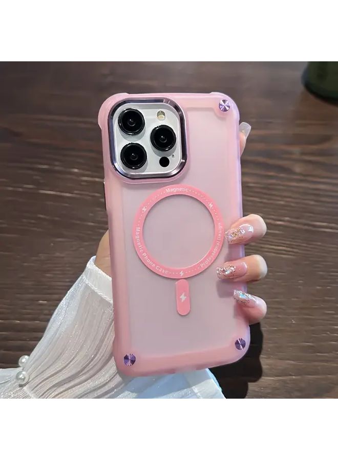 Transparent Black Matte Shockproof Magnetic Case For iPhone 16 Wireless Charging - Image 3