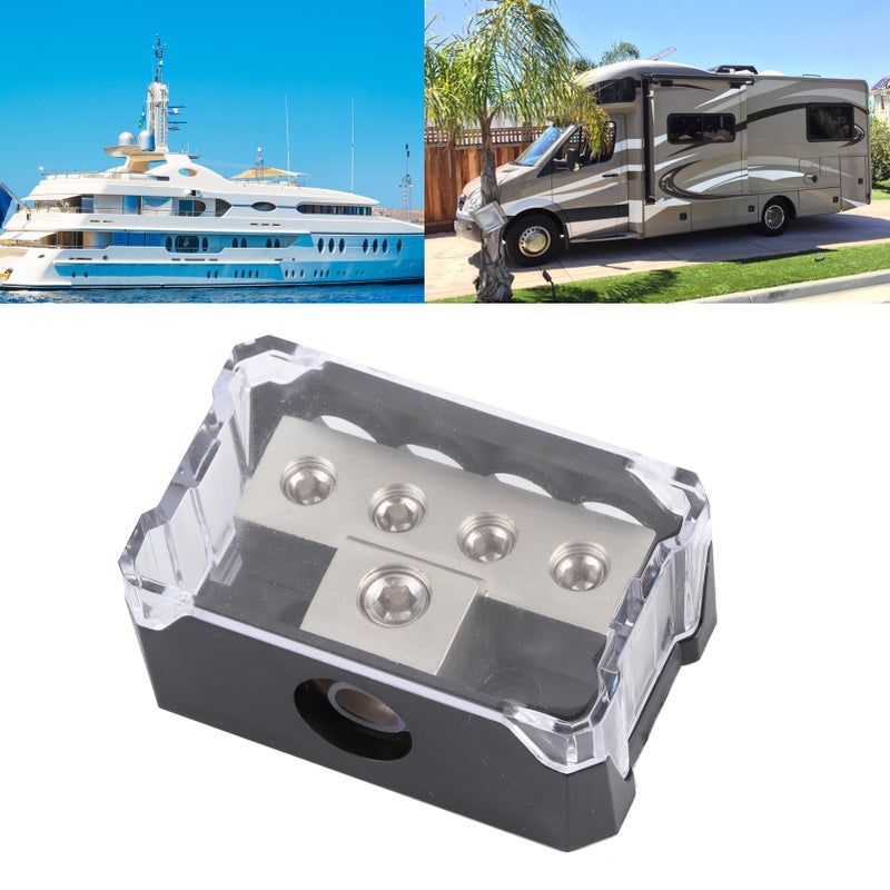 Power Distribution Block 1 Way in 4 Ways Out Car Audio Stereo Amp Splitter Connecting Box - Image 4