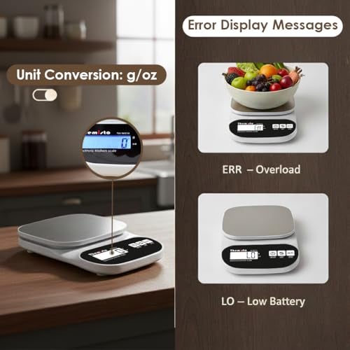 Themisto TH-WS15 Electronic digital Kitchen Weighing Scale |10 Kg|Back Light LCD| Made In India with 1 Year Warranty - Image 3