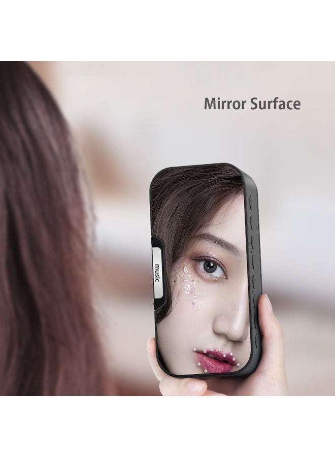 NIBEMINENT Multi-Functional Rechargeable Digital Mirror Surface Alarm Clock With BT Speaker And FM Radio White 6.8 X 13.9 4.5cm - Image 3