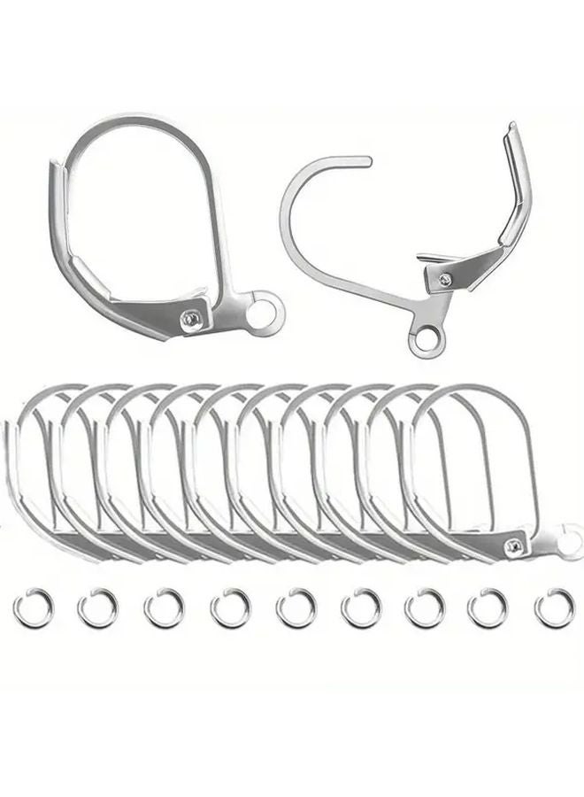 Stainless Steel Ear Hooks And Jump Rings 20pcs DIY Jewelry Making Supplies - Image 1