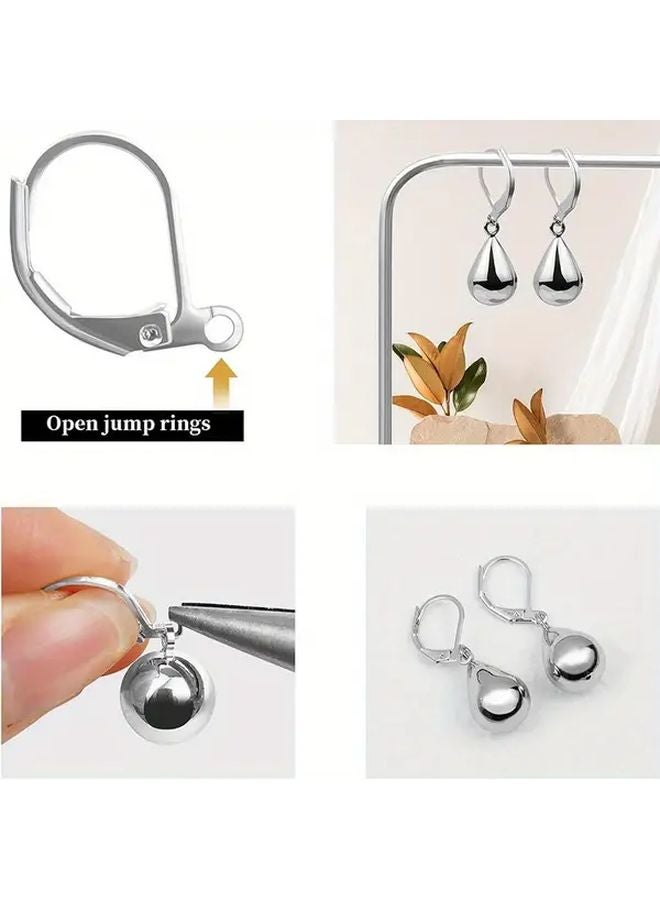 Stainless Steel Ear Hooks And Jump Rings 20pcs DIY Jewelry Making Supplies - Image 2