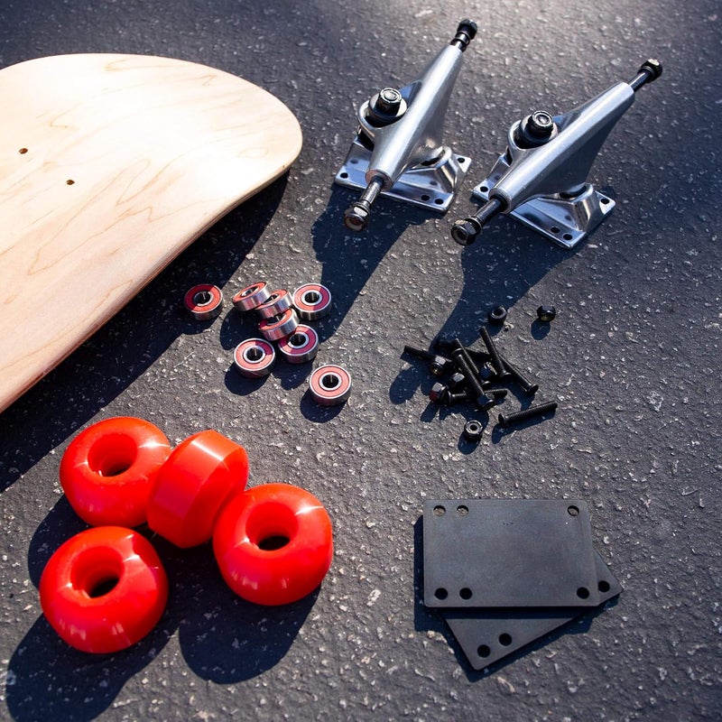 Cal 7 Skateboard Complete Combo with 139 mm Trucks, 52 mm Wheels, Bearings, Durable Skateboard Hardware Kit, Starter Set for Standard Skateboards - Image 3