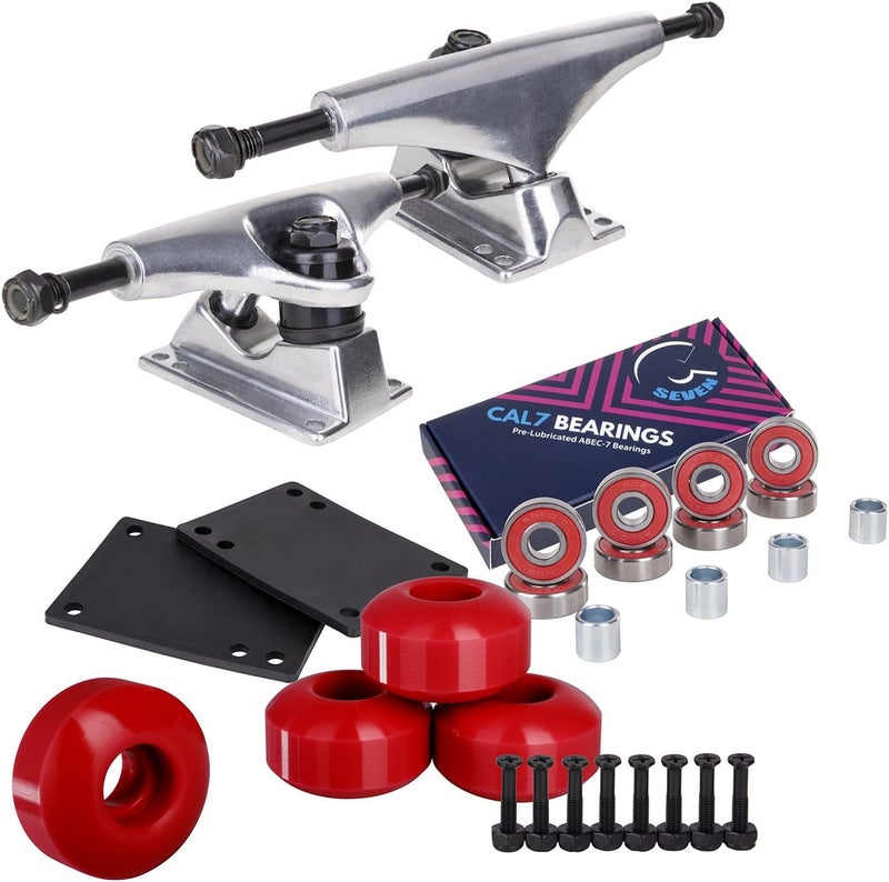 Cal 7 Skateboard Complete Combo with 139 mm Trucks, 52 mm Wheels, Bearings, Durable Skateboard Hardware Kit, Starter Set for Standard Skateboards - Image 1