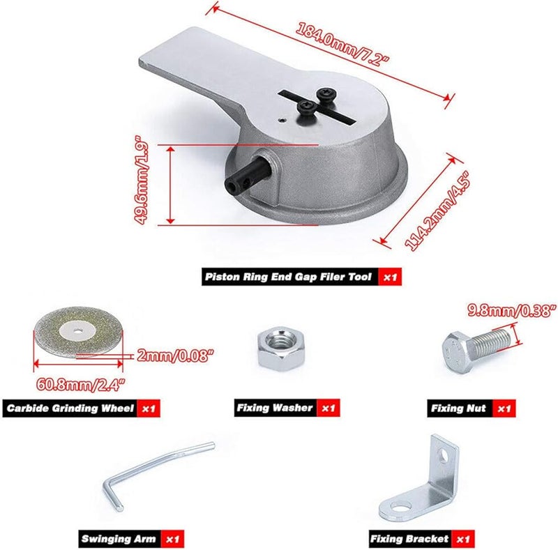 Carbide Grinding Piston Ring End Gap Filer Tool For Adjusting Gaps On Steel Rings - Image 3