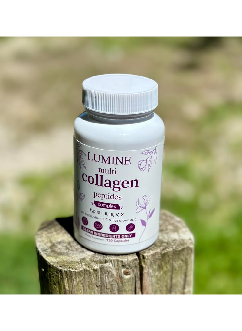 LUMINE Multi Collagen Peptides Capsules – Non-GMO, Gluten-Free & Easy to Swallow - Image 2